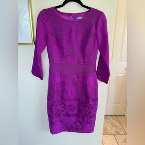 ANTONIO MELANI Vibrant Purple Long Sleeve Dress